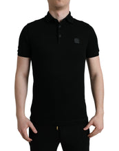 Load image into Gallery viewer, Dolce &amp; Gabbana Black Logo Collared Short Sleeve T-shirt
