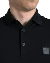 Load image into Gallery viewer, Dolce &amp; Gabbana Black Logo Collared Short Sleeve T-shirt
