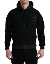 Load image into Gallery viewer, Dolce &amp; Gabbana Black Cotton Hooded Logo Pullover Sweater
