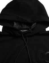 Load image into Gallery viewer, Dolce &amp; Gabbana Black Cotton Hooded Logo Pullover Sweater
