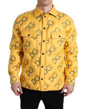 Load image into Gallery viewer, Dolce &amp; Gabbana Yellow Logo Padded Buttoned Blouson Jacket
