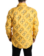 Load image into Gallery viewer, Dolce &amp; Gabbana Yellow Logo Padded Buttoned Blouson Jacket
