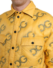 Load image into Gallery viewer, Dolce &amp; Gabbana Yellow Logo Padded Buttoned Blouson Jacket
