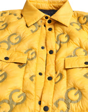 Load image into Gallery viewer, Dolce &amp; Gabbana Yellow Logo Padded Buttoned Blouson Jacket
