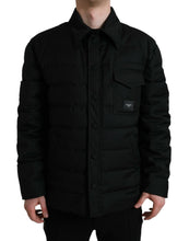 Load image into Gallery viewer, Dolce &amp; Gabbana Black Polyester Collared Padded Logo Jacket
