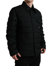 Load image into Gallery viewer, Dolce &amp; Gabbana Black Polyester Collared Padded Logo Jacket

