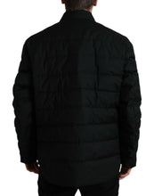 Load image into Gallery viewer, Dolce &amp; Gabbana Black Polyester Collared Padded Logo Jacket
