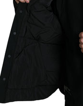Load image into Gallery viewer, Dolce &amp; Gabbana Black Polyester Collared Padded Logo Jacket
