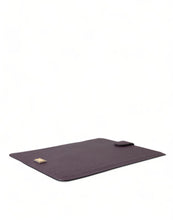 Load image into Gallery viewer, Dolce &amp; Gabbana Dark Brown Leather Logo Plaque Cover Sleeve Tablet Case

