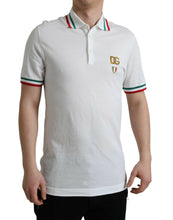 Load image into Gallery viewer, Dolce &amp; Gabbana White Logo Collared Short Sleeve T-shirt
