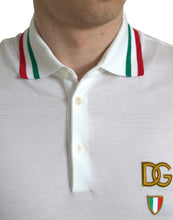 Load image into Gallery viewer, Dolce &amp; Gabbana White Logo Collared Short Sleeve T-shirt
