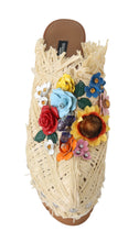 Load image into Gallery viewer, Dolce &amp; Gabbana Chic Embellished Wooden Slides
