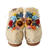 Load image into Gallery viewer, Dolce &amp; Gabbana Chic Embellished Wooden Slides
