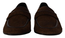 Load image into Gallery viewer, Dolce &amp; Gabbana Elegant Brown Caiman Leather Loafers
