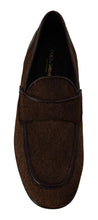 Load image into Gallery viewer, Dolce &amp; Gabbana Elegant Brown Caiman Leather Loafers
