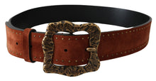 Load image into Gallery viewer, Dolce &amp; Gabbana Elegant Suede Leather Belt with Gold Studs
