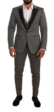 Load image into Gallery viewer, Dolce &amp; Gabbana Elegant Martini Black Check Three-Piece Suit
