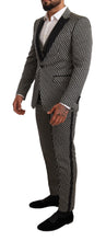 Load image into Gallery viewer, Dolce &amp; Gabbana Elegant Martini Black Check Three-Piece Suit
