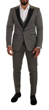 Load image into Gallery viewer, Dolce &amp; Gabbana Elegant Martini Black Check Three-Piece Suit
