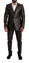 Load image into Gallery viewer, Dolce &amp; Gabbana Exquisite Purple Brocade Three Piece Suit
