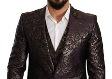 Load image into Gallery viewer, Dolce &amp; Gabbana Exquisite Purple Brocade Three Piece Suit
