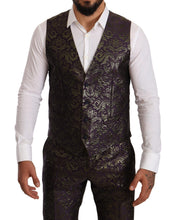 Load image into Gallery viewer, Dolce &amp; Gabbana Exquisite Purple Brocade Three Piece Suit
