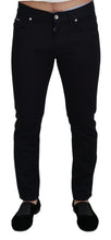 Load image into Gallery viewer, Dolce &amp; Gabbana Elegant Black Silk Blend Denim Pants

