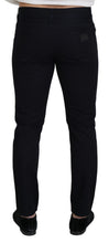 Load image into Gallery viewer, Dolce &amp; Gabbana Elegant Black Silk Blend Denim Pants
