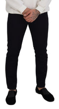 Load image into Gallery viewer, Dolce &amp; Gabbana Elegant Black Silk Blend Denim Pants
