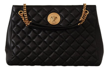 Load image into Gallery viewer, Versace Elegant Large Black Nappa Leather Tote
