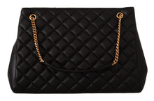 Load image into Gallery viewer, Versace Elegant Large Black Nappa Leather Tote
