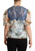 Load image into Gallery viewer, Dolce &amp; Gabbana Chic Floral Silk Blouse with Ascot Collar
