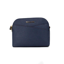 Load image into Gallery viewer, Michael Kors Jet Set Navy Medium X Dome Leather Crossbody Bag Purse
