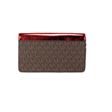 Load image into Gallery viewer, Michael Kors Jet Set Travel Crimson Small Flap Clutch Crossbody Bag
