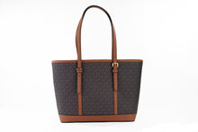 Load image into Gallery viewer, Michael Kors Jet Set Travel Small Brown PVC Shoulder Tote Handbag Bag Purse
