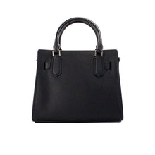 Load image into Gallery viewer, Michael Kors Hamilton Small Black Haircalf Leather Satchel Crossbody Bag
