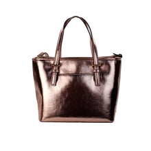 Load image into Gallery viewer, Michael Kors Jet Set Primrose Metallic XS Carryall Top Zip Tote Bag Purse
