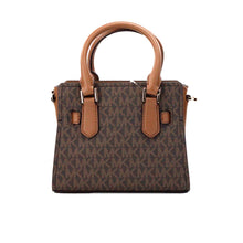 Load image into Gallery viewer, Michael Kors Hamilton XS Small Brown PVC Leather Satchel Crossbody Bag Purse
