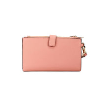 Load image into Gallery viewer, Michael Kors Jet Set Travel Primrose Leather Large Double Zip Wristlet Wallet
