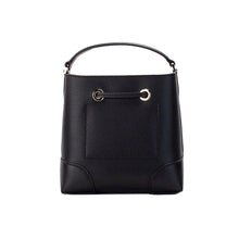 Load image into Gallery viewer, Michael Kors Mercer Small Black Pebbled Leather Bucket Crossbody Bag Purse
