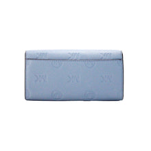 Load image into Gallery viewer, Michael Kors Jet Set Large Pale Blue Embossed Envelope Continental Clutch Wallet
