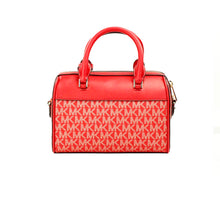 Load image into Gallery viewer, Michael Kors Travel XS Bright Red Signature PVC Duffle Crossbody Bag Purse
