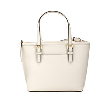 Load image into Gallery viewer, Michael Kors Jet Set Light Cream Leather XS Carryall Top Zip Tote Bag Purse
