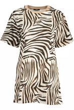 Load image into Gallery viewer, Cavalli Class Elegant Beige Print Short Sleeve Dress
