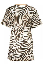 Load image into Gallery viewer, Cavalli Class Elegant Beige Print Short Sleeve Dress
