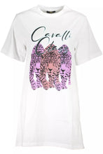 Load image into Gallery viewer, Cavalli Class Chic White Cotton Dress with Iconic Print
