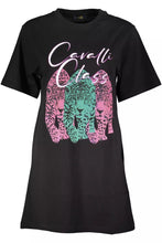 Load image into Gallery viewer, Cavalli Class Chic Black Printed Short Sleeve Dress
