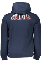 Load image into Gallery viewer, Cavalli Class Elegant Blue Hooded Zip Sweatshirt
