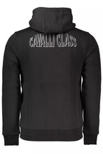 Load image into Gallery viewer, Cavalli Class Elegant Black Hooded Zip Sweatshirt
