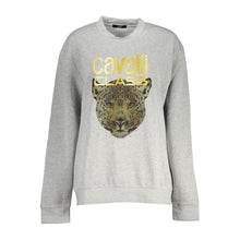 Load image into Gallery viewer, Cavalli Class Chic Gray Crew Neck Fleece Sweatshirt
